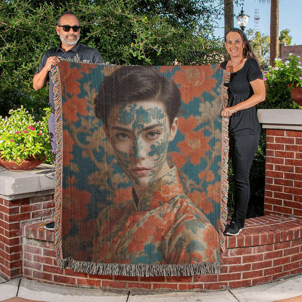 Beautiful Asian Art Print Woven Blanket – Badass Blankets