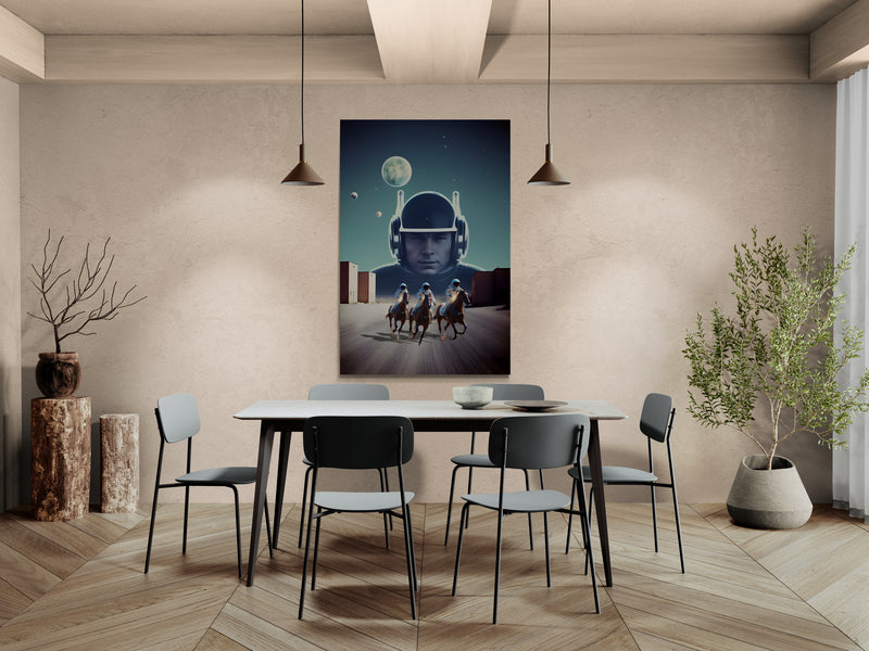 Metal Print Space Riders