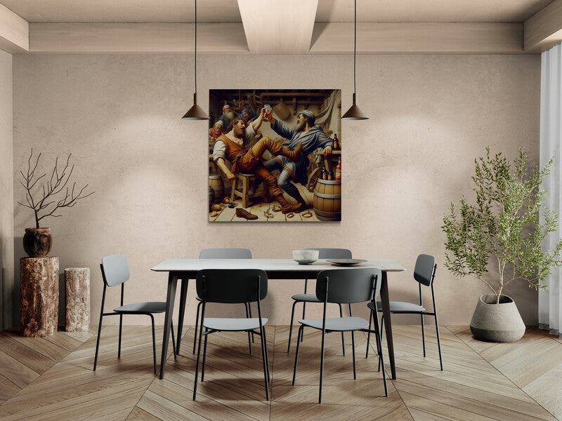 Drunk in the Tavern Canvas Wrap | Badass Blankets Art