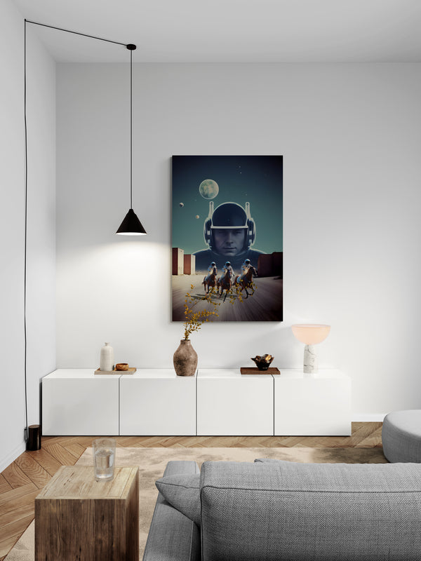 Metal Print Space Riders