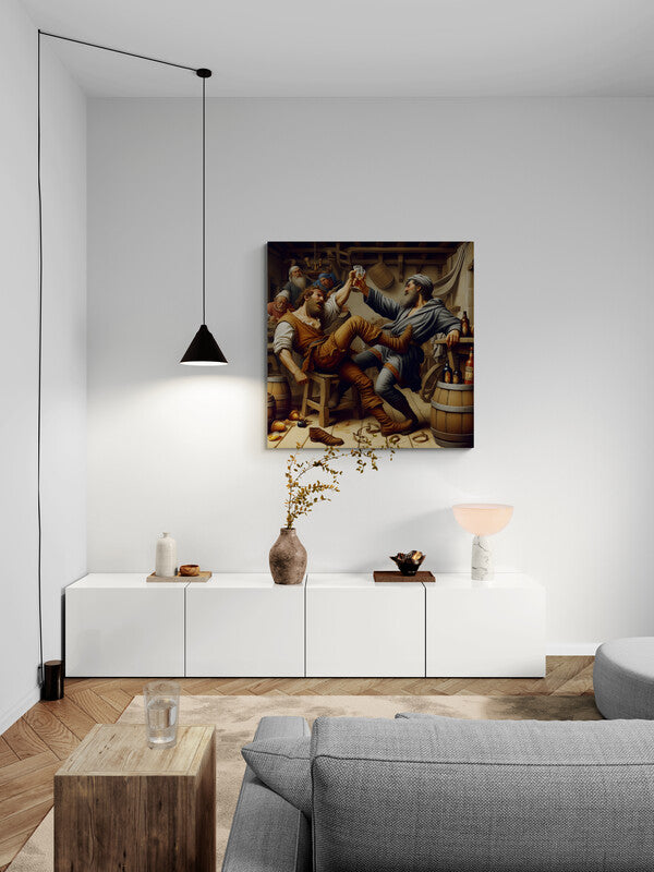 Drunk in the Tavern Canvas Wrap | Badass Blankets Art