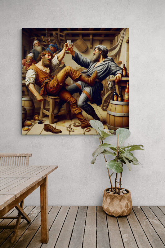 Drunk in the Tavern Canvas Wrap | Badass Blankets Art