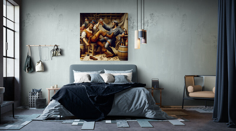 Drunk in the Tavern Canvas Wrap | Badass Blankets Art