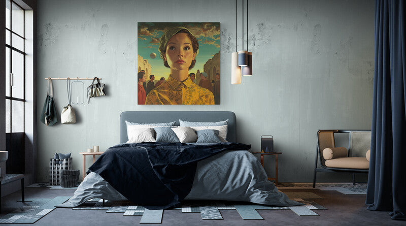 Afternoon Village Canvas Wrap - Wall Art | Badass Blankets
