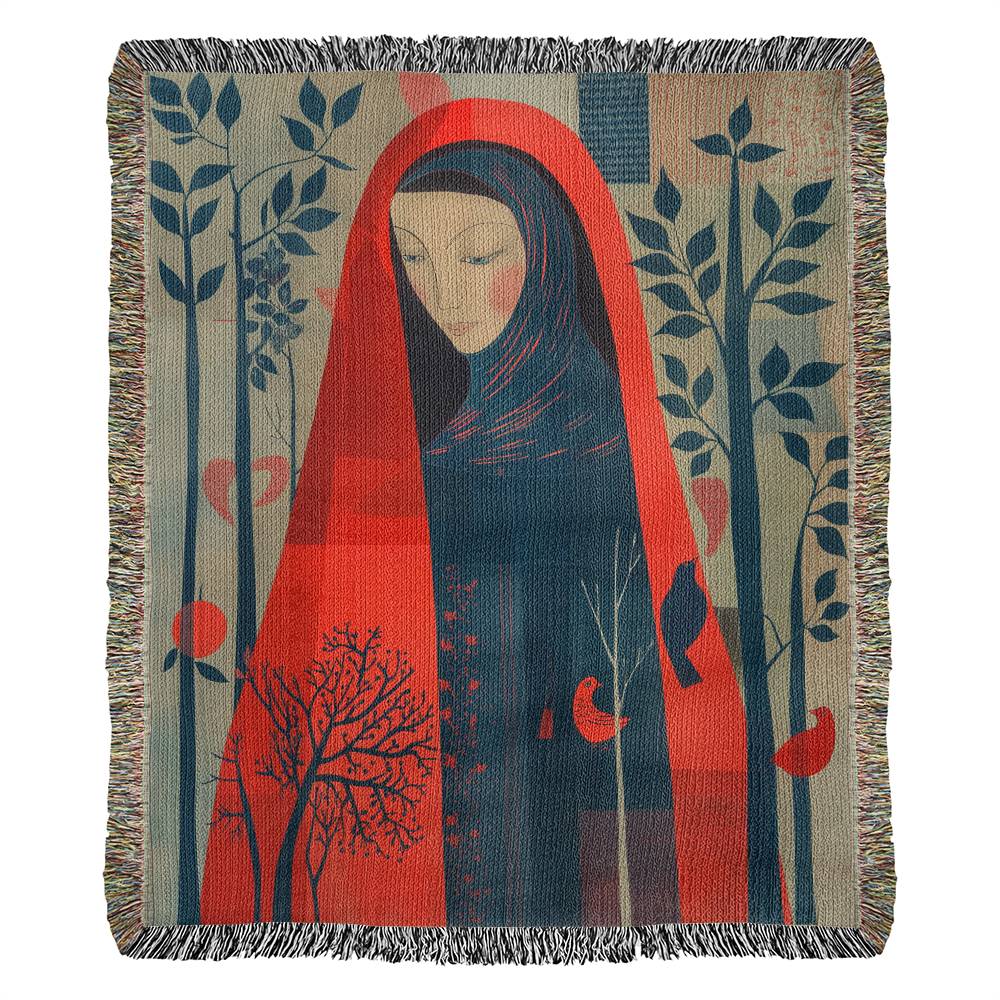 Sad red woman