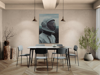 Giclee Art Print Black Astronaut